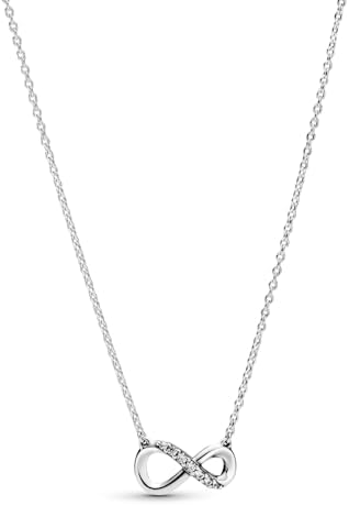 Pandora Sparkling Infinity Collier Necklace - Great Gift for Her - Stunning Women's Jewelry - Sterling Silver & Cubic Zirconia - 19.7"