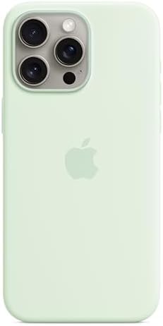 Apple iPhone 15 Pro Max Silicone Case with MagSafe - Soft Mint