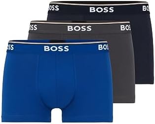 BOSS Men's 3-Pack Stretch Cotton Regular Fit Trunks