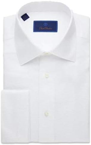 David Donahue Mens Long Sleeve Regular Fit Horizontal Rib Formal Shirt