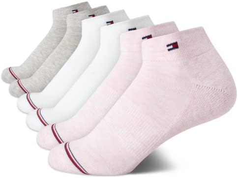 Tommy Hilfiger Women's 6 Pack Flag Sport Cushion Short Crew Socks