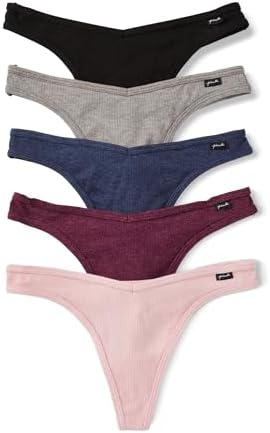 Victoria's Secret PINK Cotton Thong Panty Pack, Women's Underwear (XS-XXL)