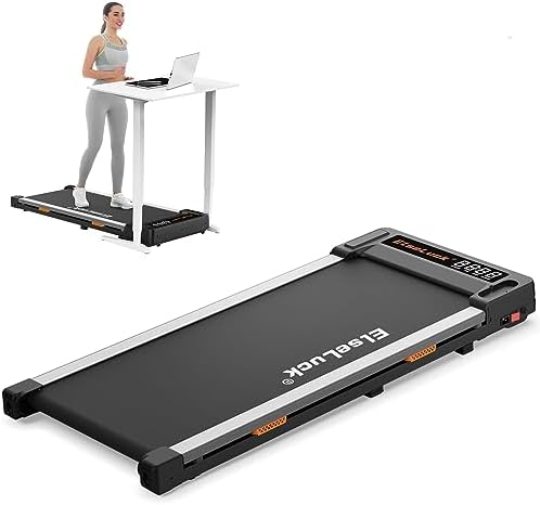 Elseluck Walking Pad, Under Desk Treadmill for Home Office, 2 in 1 Portable Walking Treadmill with Remote Control, Walking Jogging Machine in LED Display