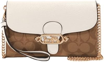 Coach Womens Signature Elle Hardware Chain Crossbody
