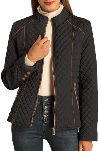 Bellivera Womens Diamond Quilted Lightweight Puffer Jacket Spring and Winter Padded Coat