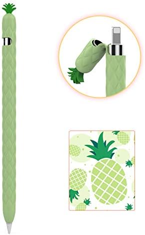 AhaStyle iPencil Case Sleeve Cute Fruit Design Silicone Soft Protective Cover Accessories Compatible with Apple Pencil 1st Generation(Avocado Green)