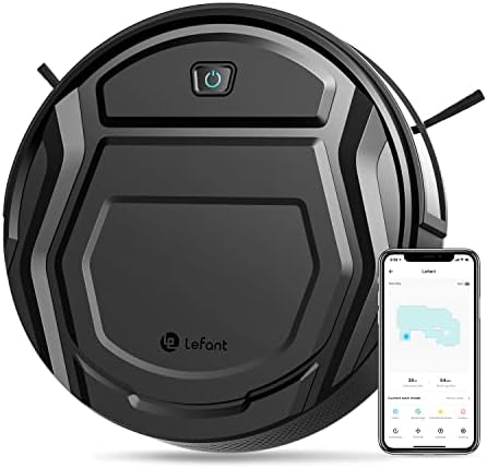Lefant Robot Vacuum Cleaner with 2200Pa Powerful Suction,120 Mins,Tangle-Free,WiFi/Alexa/APP/Bluetooth,Schedule Cleaning,Slim Self-Charging Robotic Vacuum Cleaner for Home,Pet Hair,Hard Floors