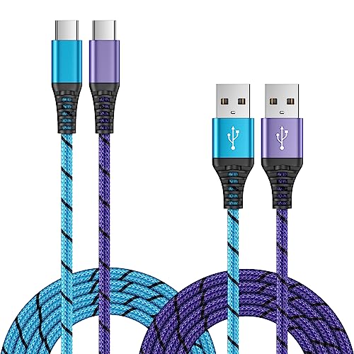 Type C Samsung Charger Cord Fast Charging Android Charger Power Cord 2Pack 6ft for Samsung Galaxy S24 A15 A14 5G A54 5G S23 S23+ S23 Ultra S22 S21 FE S20 A53 A23 A13 A03S A52 A42 A32 A12 A02S A51 A71