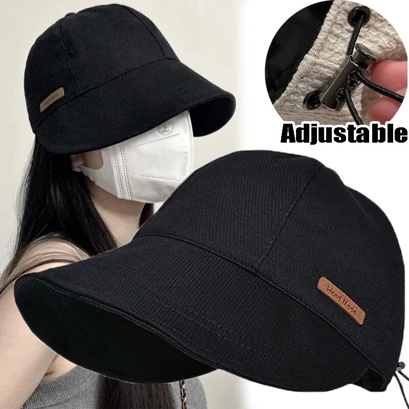 Hot sale Women Wide Wings Foldable Sunhat Summer Outdoor Beach Fisherman Hat Sunscreen UV Protection Cap Adjustable Cotton Wide Brim Bucket Caps