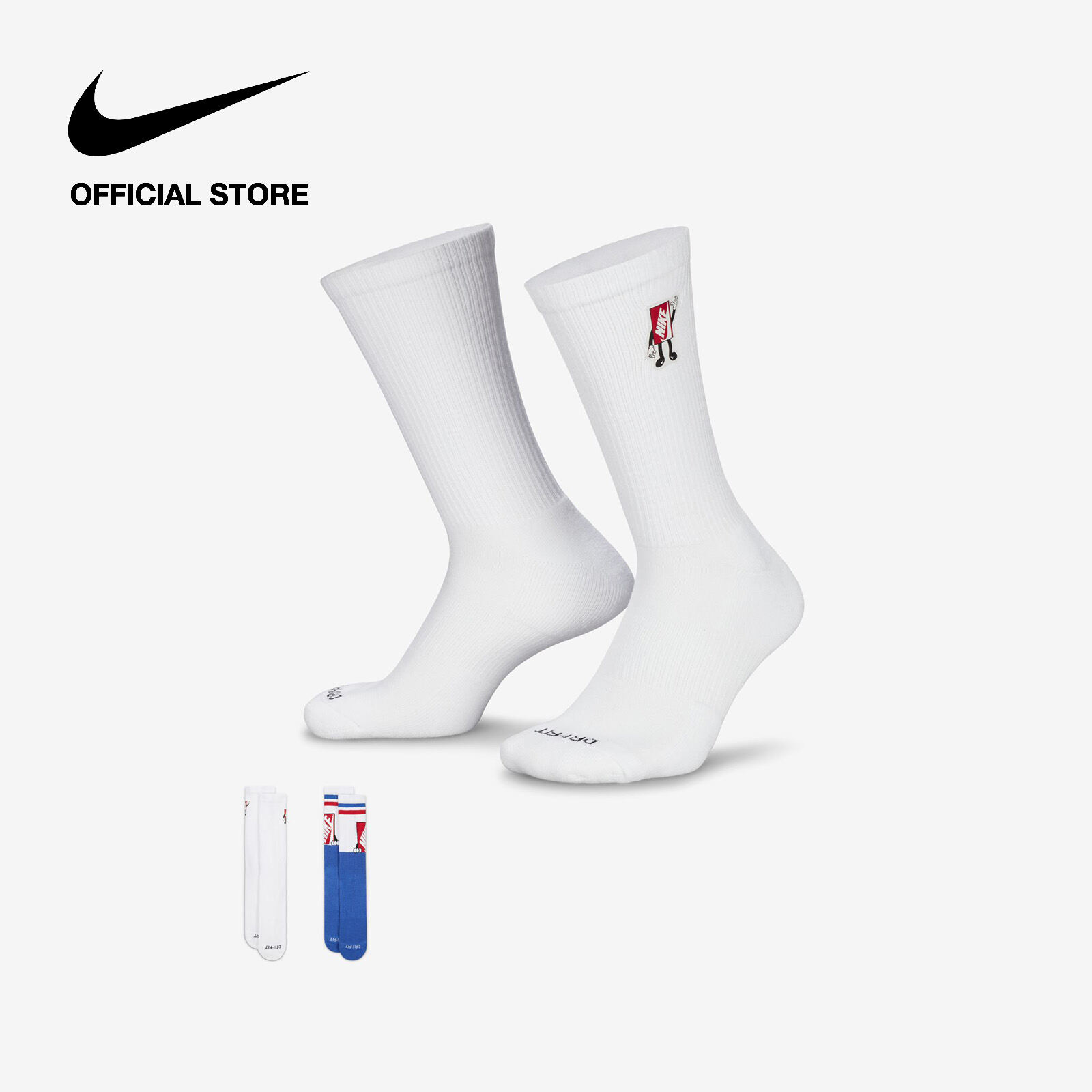 Nike Unisex Everyday Plus Cushioned Crew Socks (2 Pairs) - Multi-Color