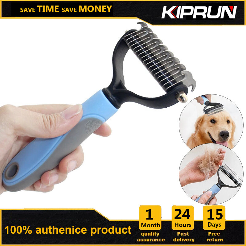 KIPRUN Pet Cat Hair Removal Comb Brush Dog Grooming Shedding Tools Puppy Hair Shedding Trimmer Pet Fur Trimming Dematting Deshedd Combs