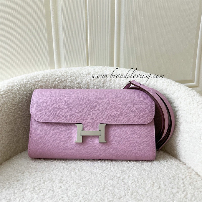 (Pre-loved) Hermes Constance To Go (WOC) in Mauve Sylvester Epsom Leather PHW