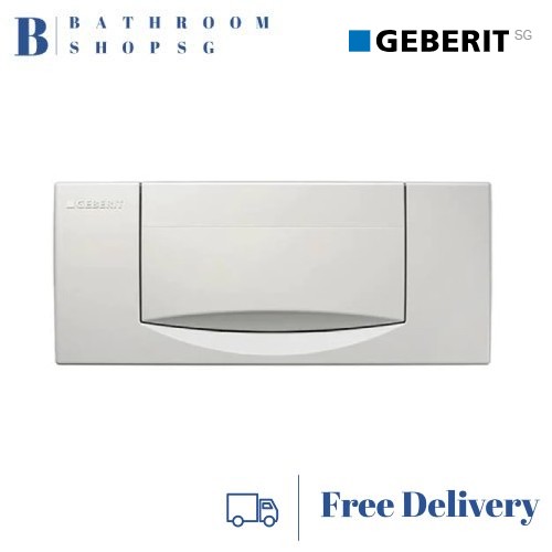 Geberit Single Flush Actuator, Top Operated, White | Geberit Top Operated Toilet Flush Plate | Geberit 115.333.11.1