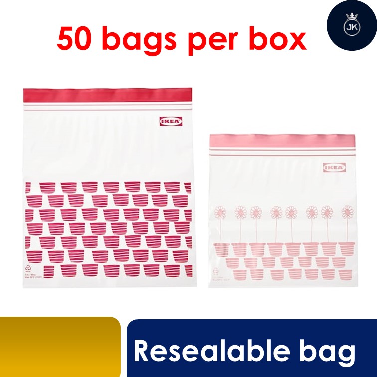 Ikea zip bag resealable Clear Storage Bag 50's / Transparent Storage Bag Zip-able for Locking and Sealing / Zip to Lock or Seal Storage Bag