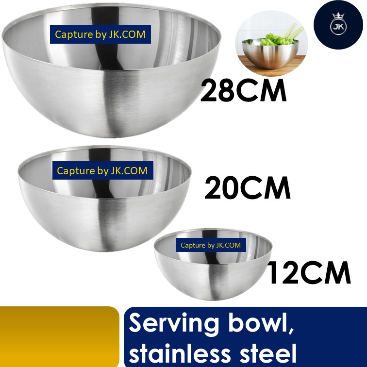 ikea BLANDA BLANK Serving bowl, stainless steel 12 cm,20cm,28cm