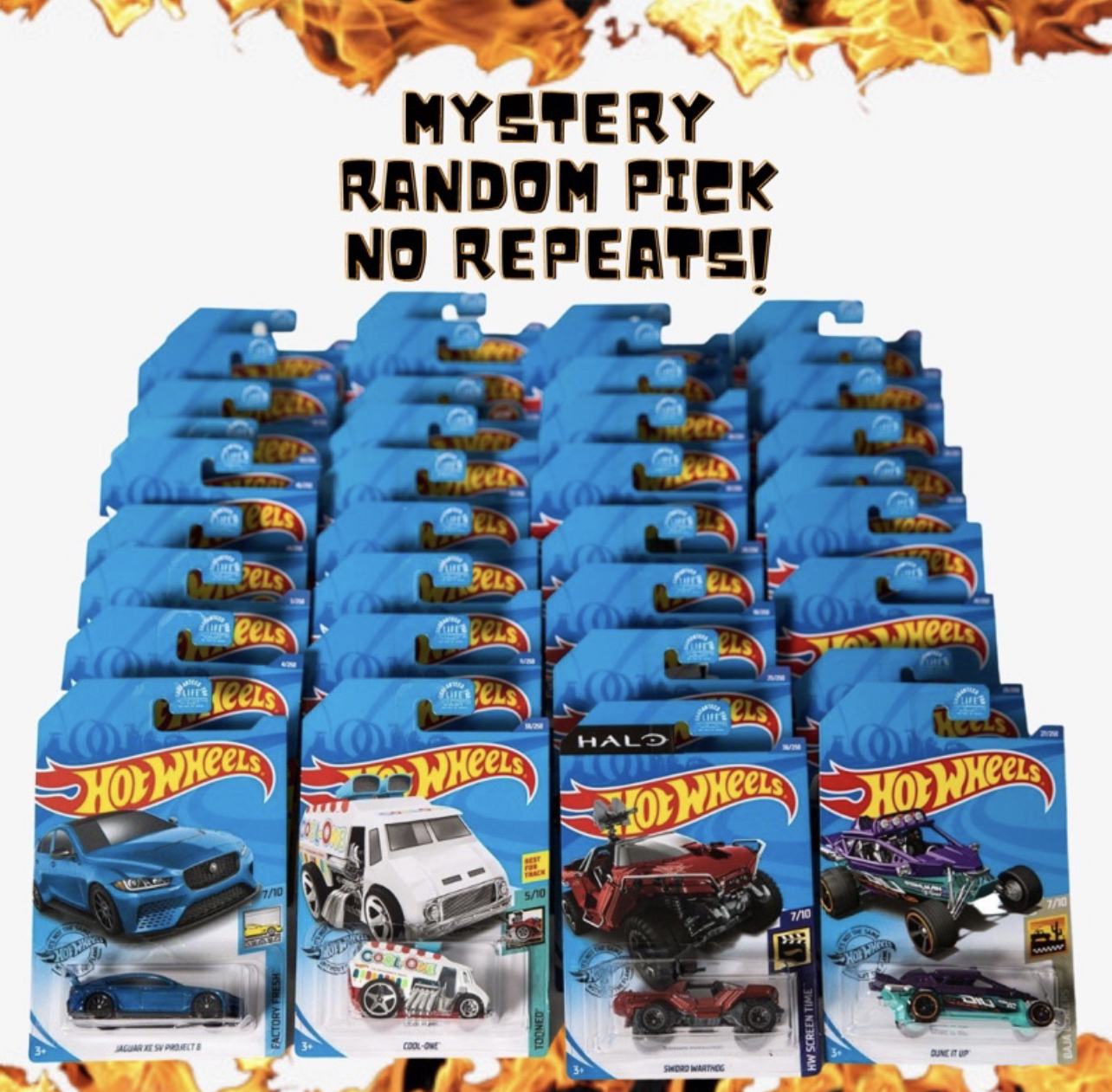 Random Mystery Hot Wheels Children Toy Car (Random Pick, No Repeats!) Diecast Cars