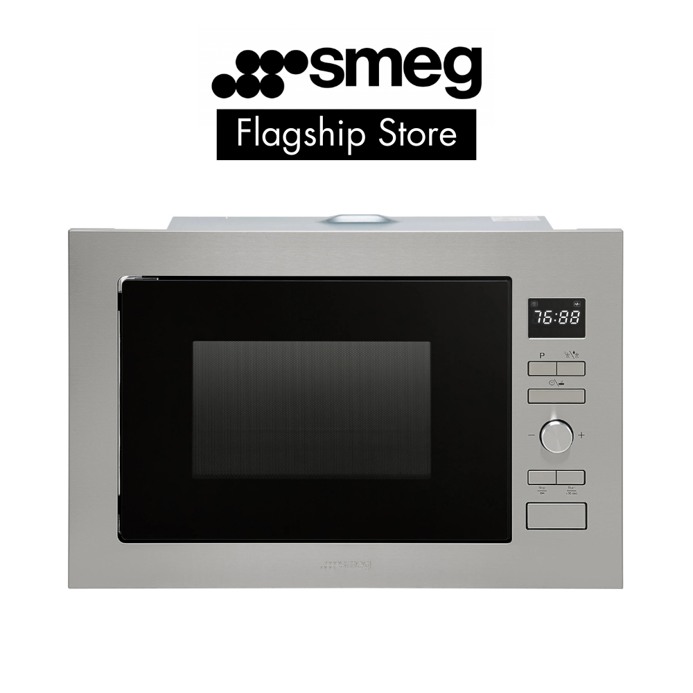 SMEG FMI425X Cucina 25 Litre Built In Microwave with Grill in Stainless Steel with 2 Years Warranty