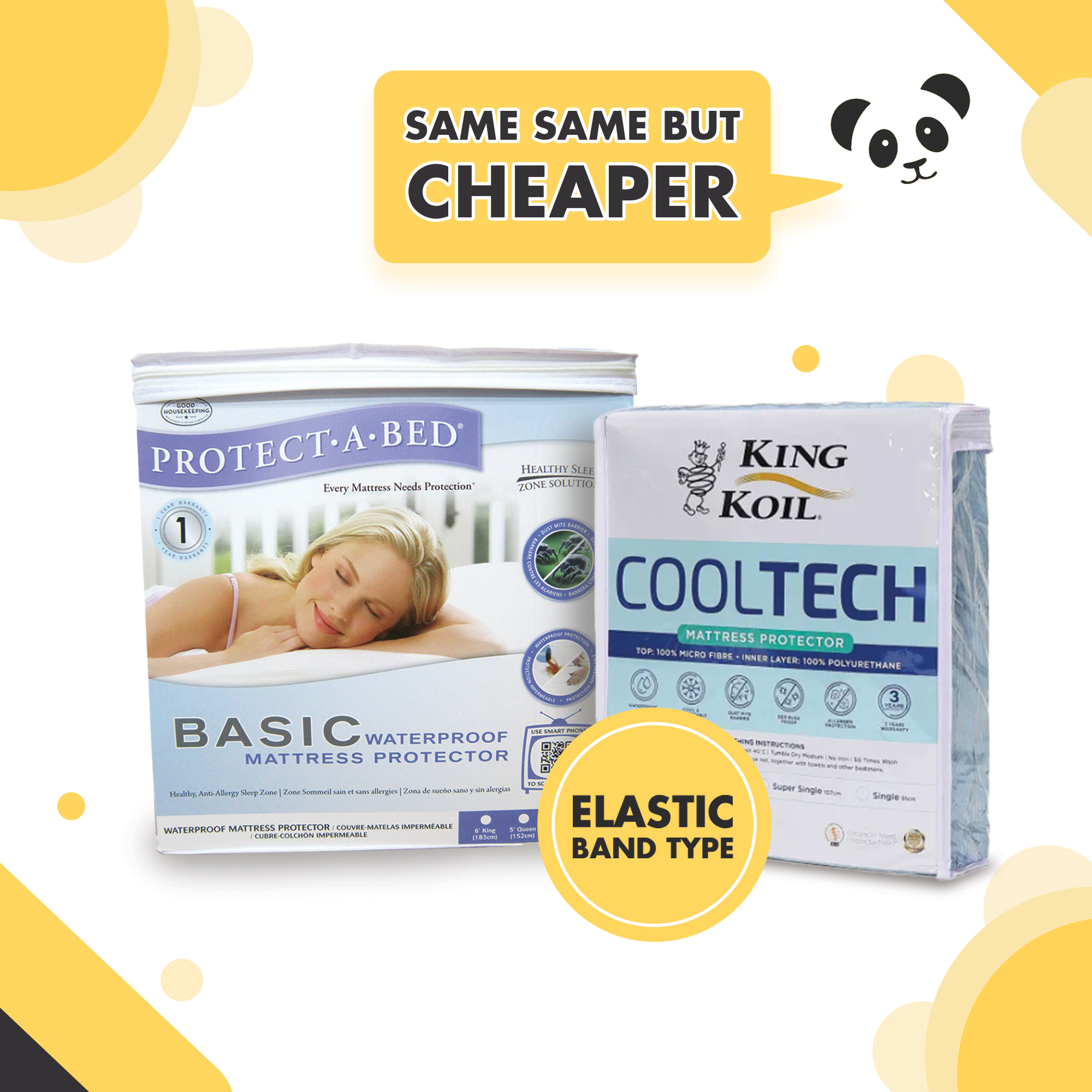 King Koil Protect A Bed Mattress Protector, Waterproof Fitted Type