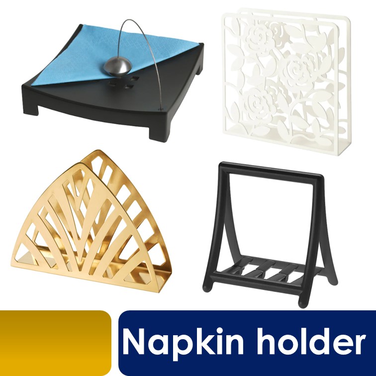 ikea napkin holder keeps napkins together making them stand straight in the holder regardless of number