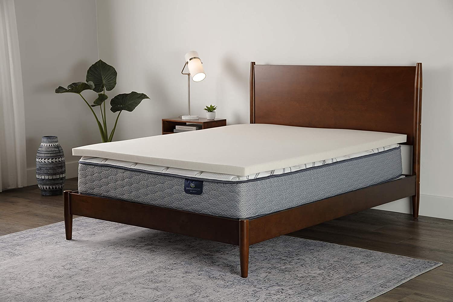 Serta CopperGel 2 Inch Thick California King or King Size Bed Memory Foam Mattress Topper. MADE IN USA.